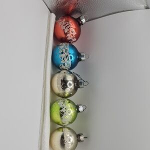 Vintage Shiny Brite ornaments. Red Blue Green Sliver. No Box